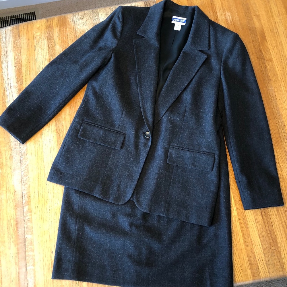 Pendleton Women's Wool Blazer Jacket Pencil Skirt Set